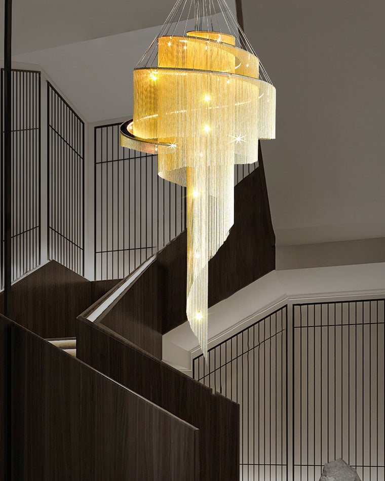 Olverai Spiral Tassel Foyer Chandelier