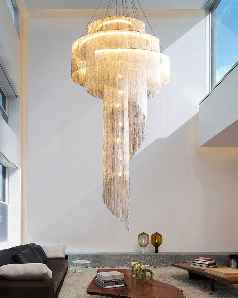Olverai Spiral Tassel Foyer Chandelier