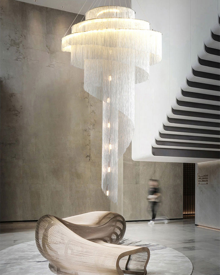 Olverai Spiral Tassel Foyer Chandelier