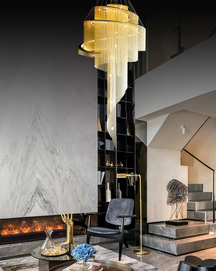 Olverai Spiral Tassel Foyer Chandelier