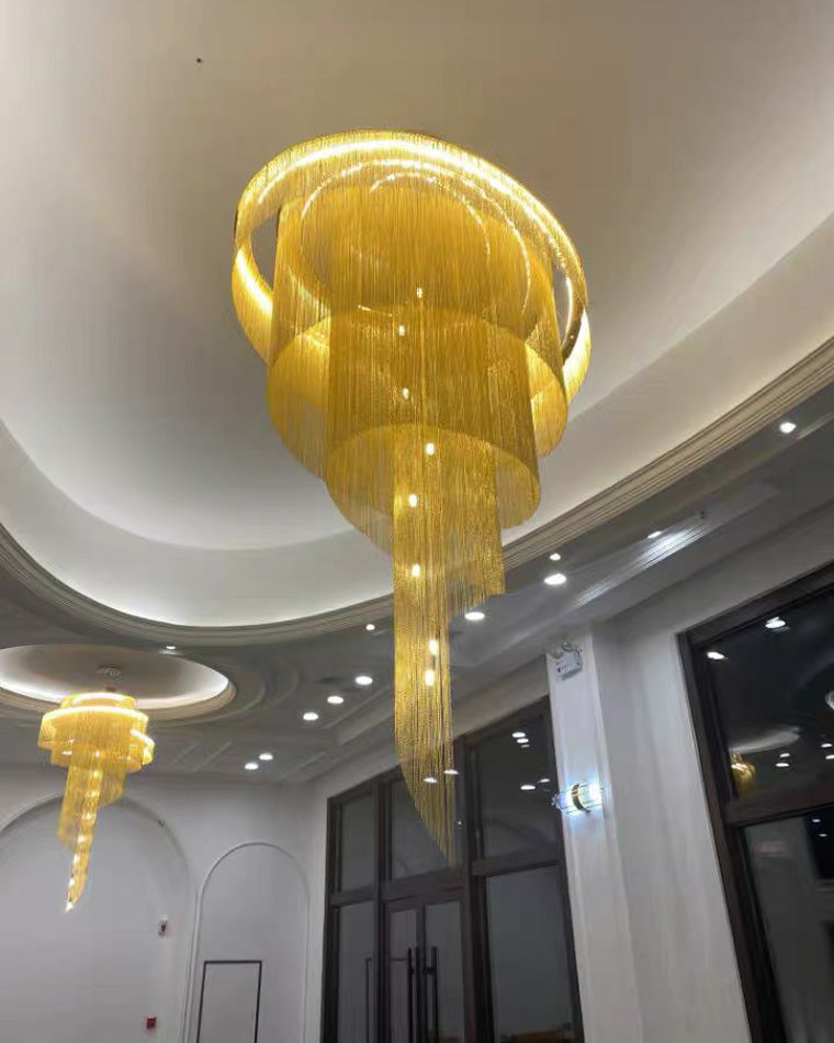 Olverai Spiral Tassel Foyer Chandelier