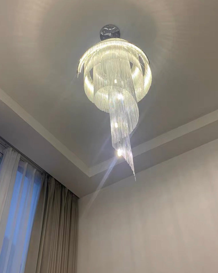 Olverai Spiral Tassel Foyer Chandelier