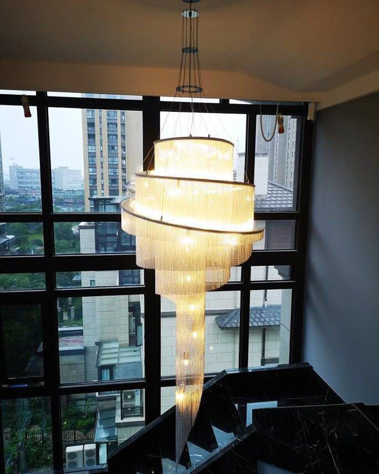 Olverai Spiral Tassel Foyer Chandelier
