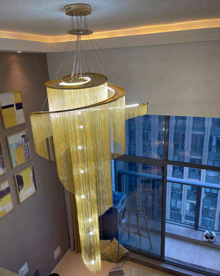 Olverai Spiral Tassel Foyer Chandelier