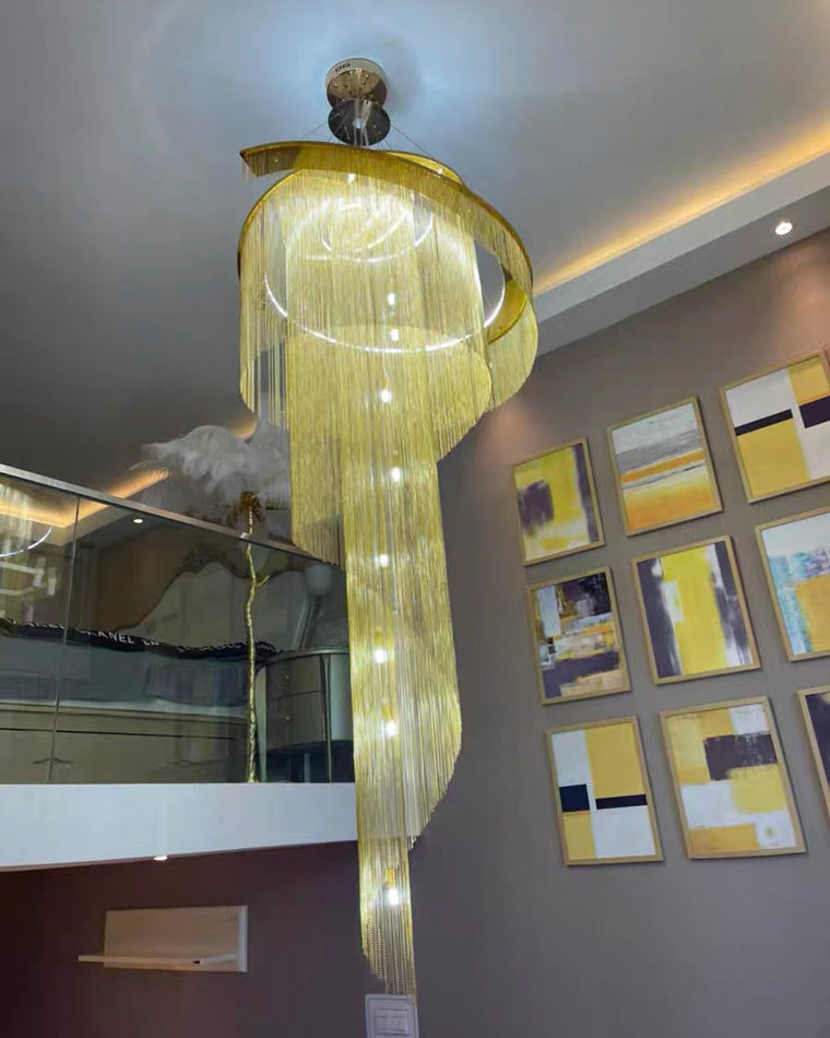 Olverai Spiral Tassel Foyer Chandelier