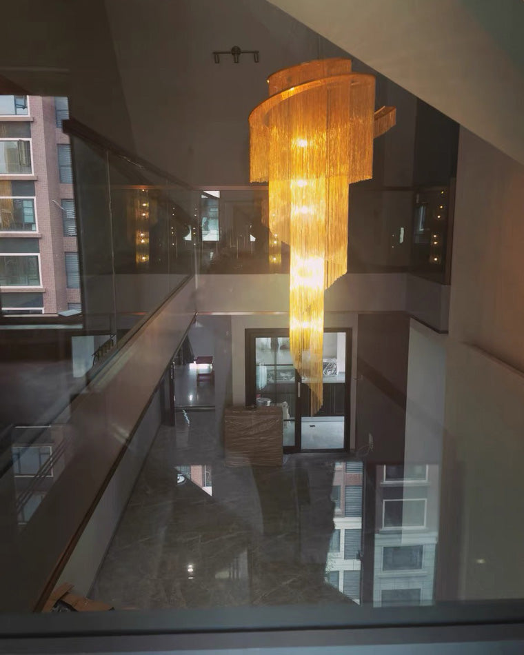 Olverai Spiral Tassel Foyer Chandelier