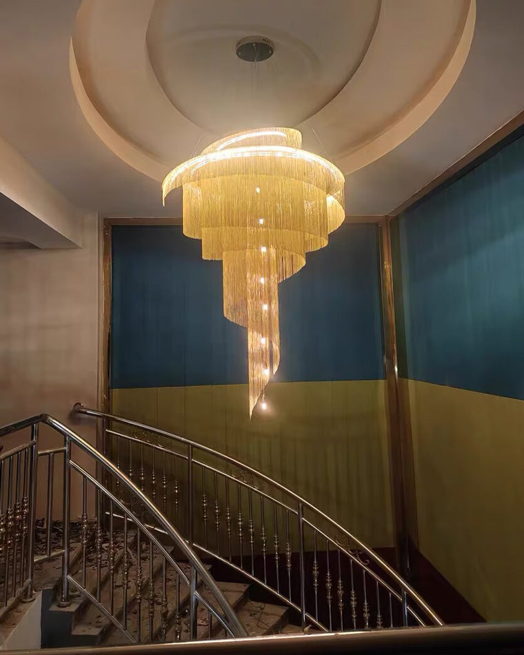 Olverai Spiral Tassel Foyer Chandelier