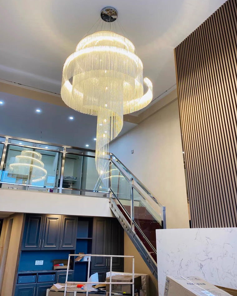 Olverai Spiral Tassel Foyer Chandelier