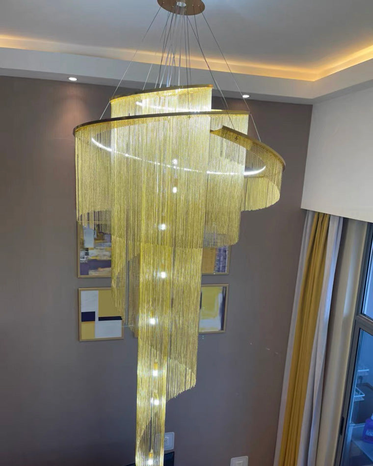Olverai Spiral Tassel Foyer Chandelier