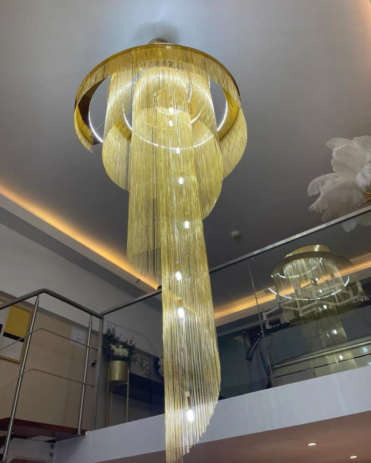 Olverai Spiral Tassel Foyer Chandelier