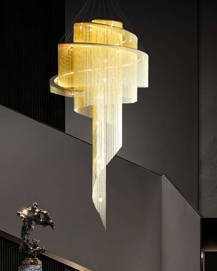 Olverai Spiral Tassel Foyer Chandelier