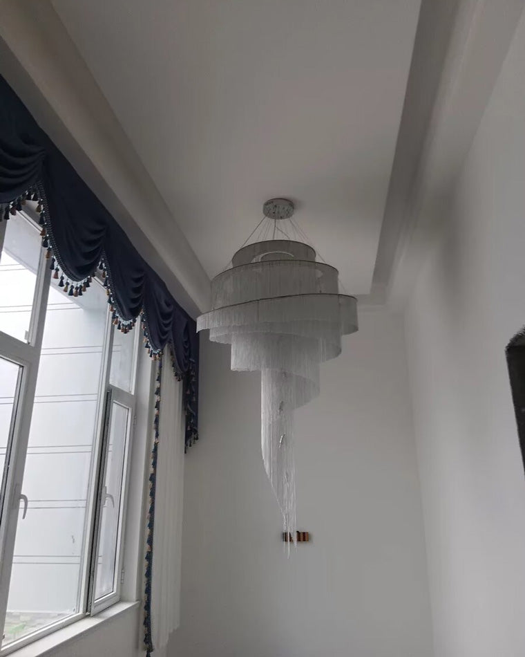Olverai Spiral Tassel Foyer Chandelier