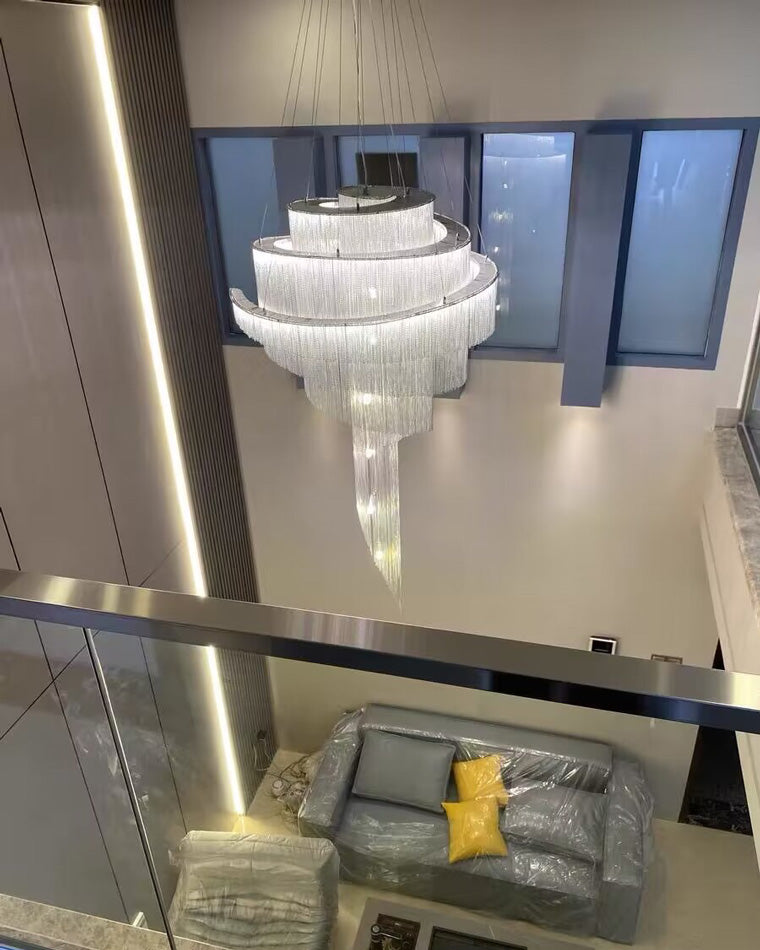 Olverai Spiral Tassel Foyer Chandelier