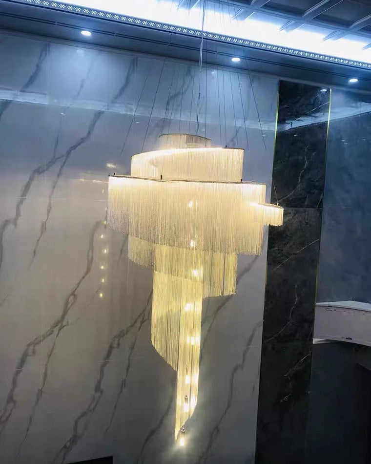 Olverai Spiral Tassel Foyer Chandelier