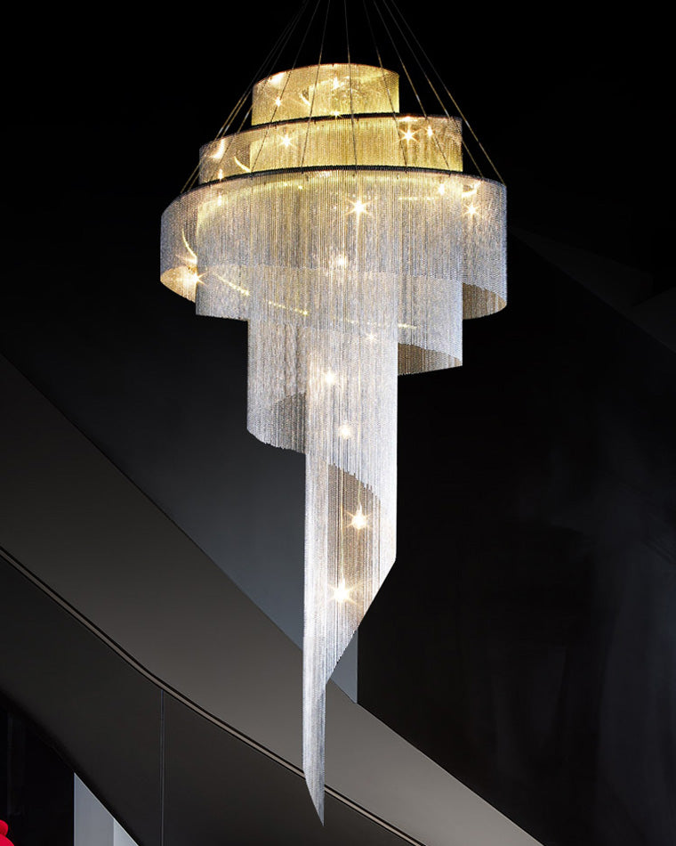 Olverai Spiral Tassel Foyer Chandelier