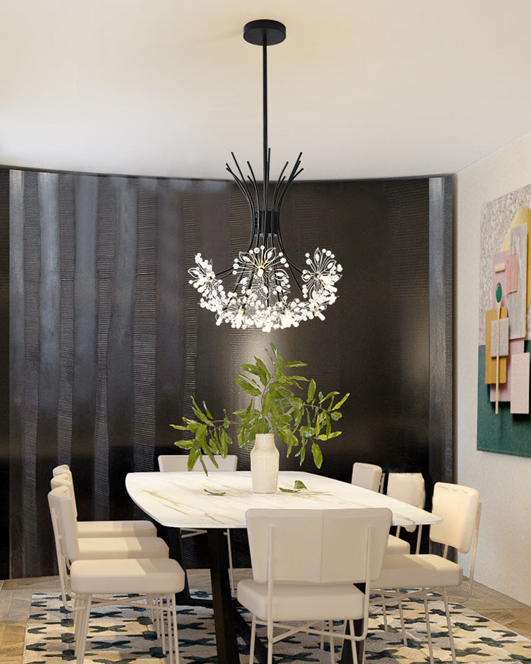 Olverai Gypsophila Bouquet Crystal Flower Chandelier