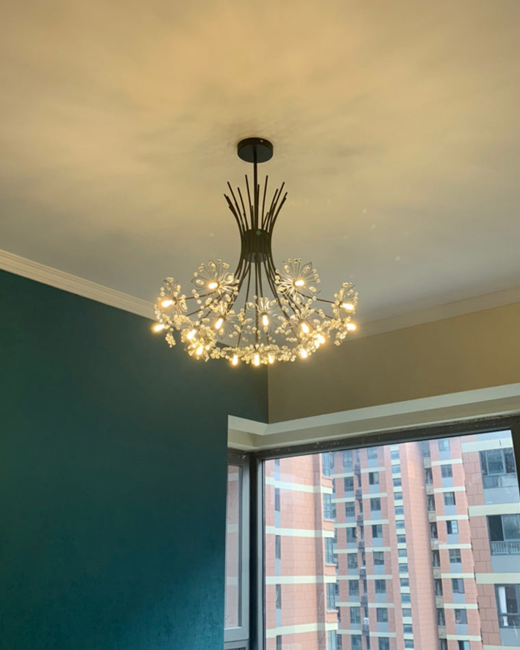 Olverai Gypsophila Bouquet Crystal Flower Chandelier
