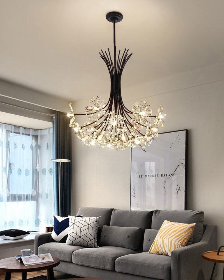 Olverai Gypsophila Bouquet Crystal Flower Chandelier
