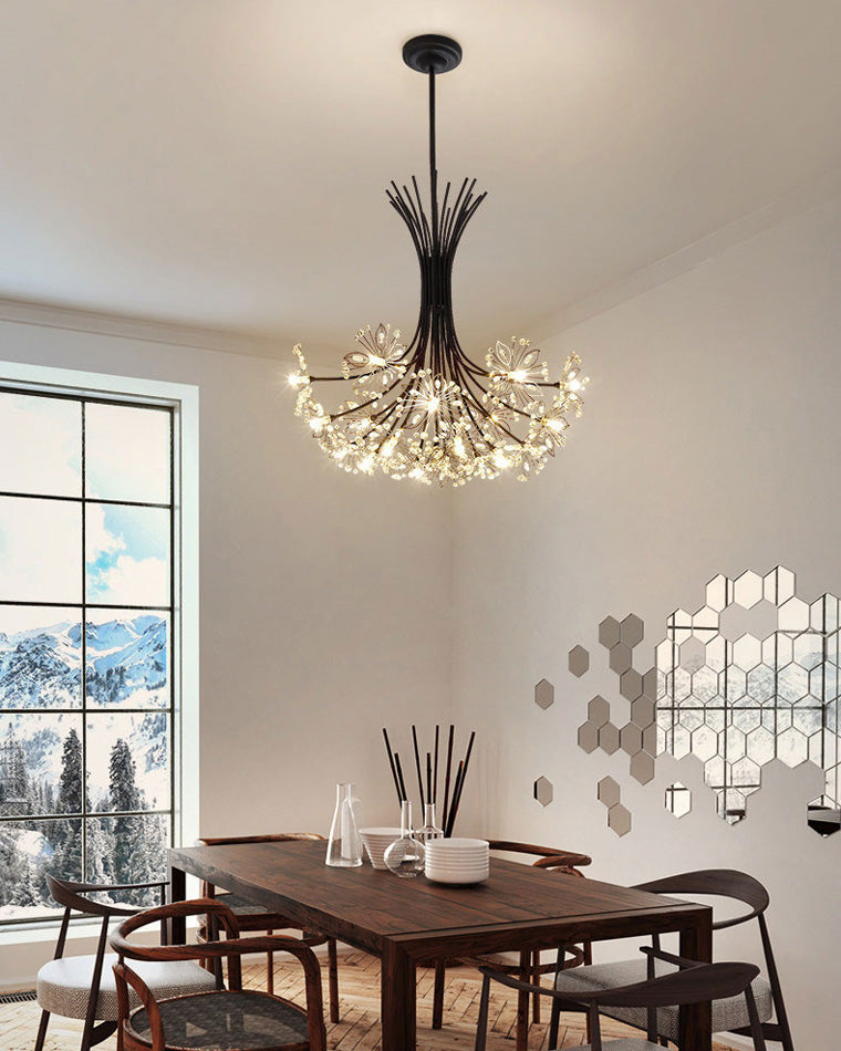 Olverai Gypsophila Bouquet Crystal Flower Chandelier