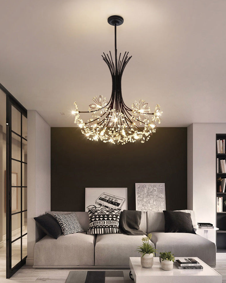Olverai Gypsophila Bouquet Crystal Flower Chandelier