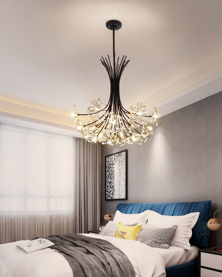 Olverai Gypsophila Bouquet Crystal Flower Chandelier