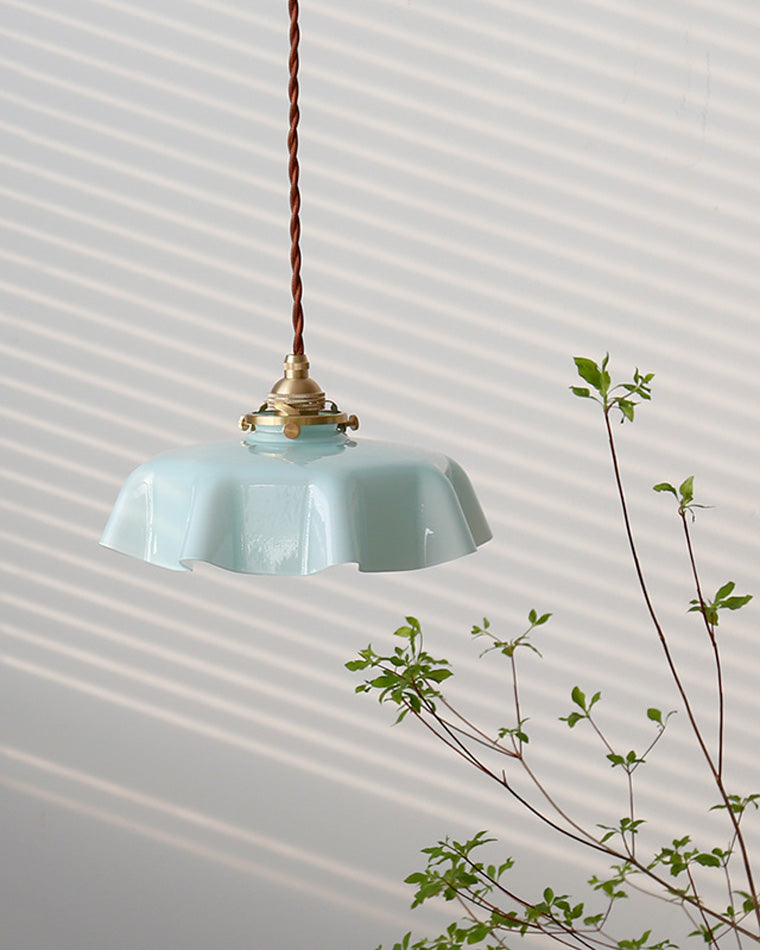 Olverai Retro Coloured/Pink Glass Pendant Light