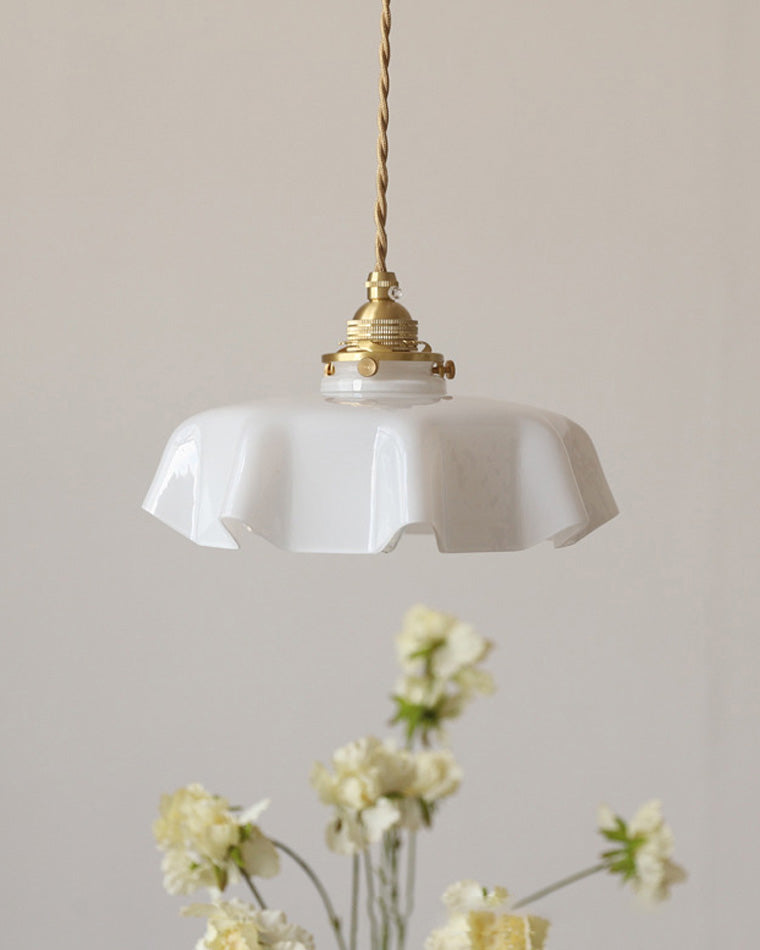 Olverai Retro Coloured/Pink Glass Pendant Light