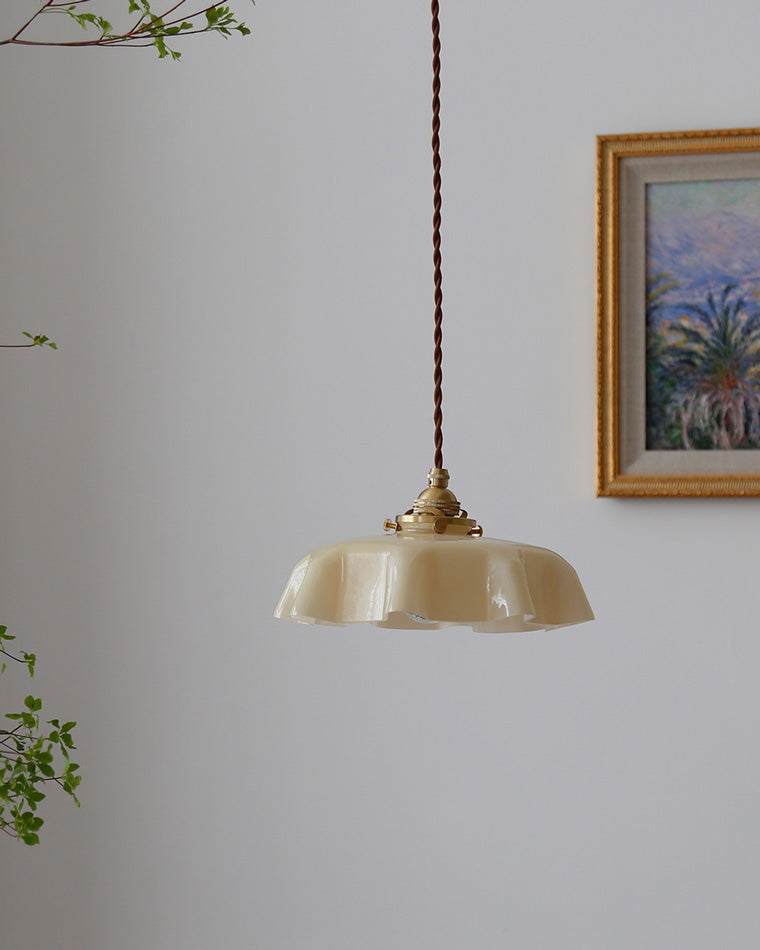 Olverai Retro Coloured/Pink Glass Pendant Light