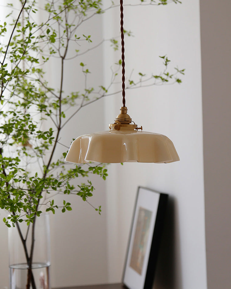 Olverai Retro Coloured/Pink Glass Pendant Light