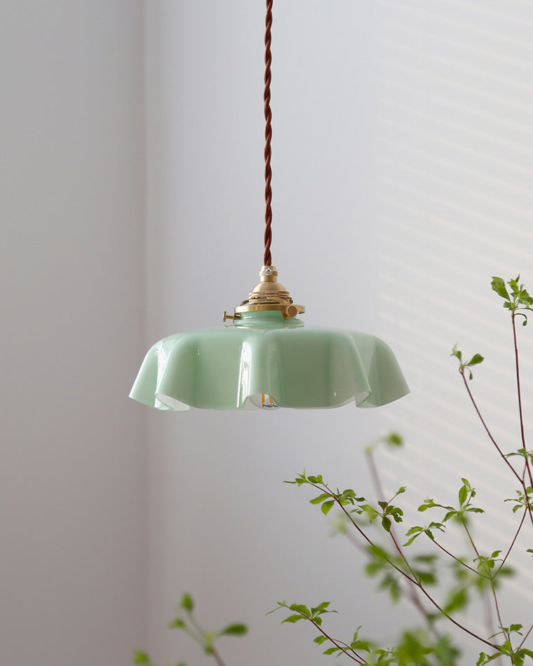 Olverai Retro Coloured/Pink Glass Pendant Light