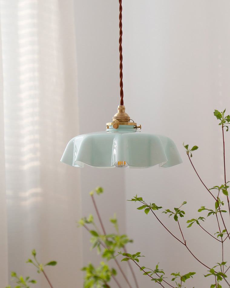 Olverai Retro Coloured/Pink Glass Pendant Light