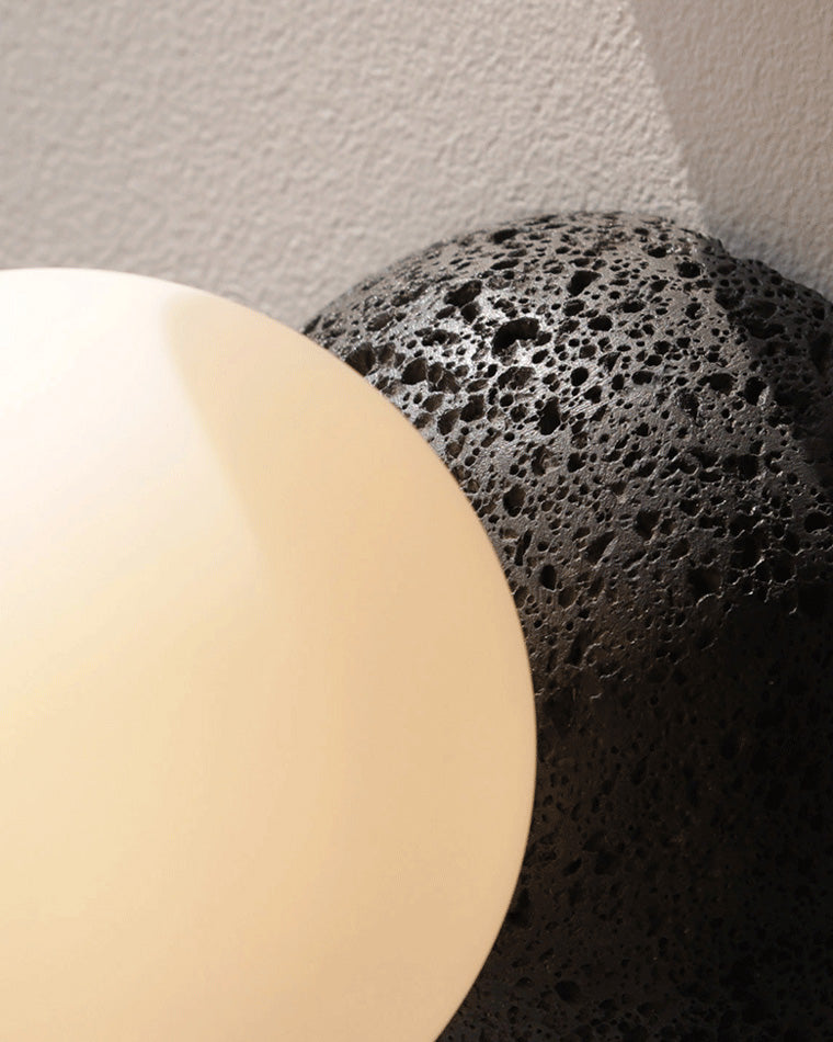 Olverai White & Black Glass Globe Pendant Light