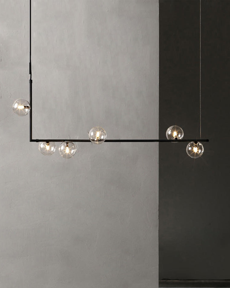 Olverai Linear Glass Globe Chandelier