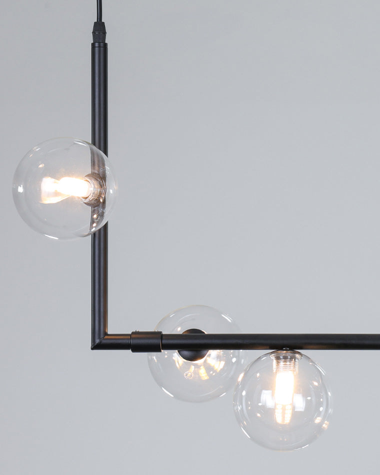 Olverai Linear Glass Globe Chandelier