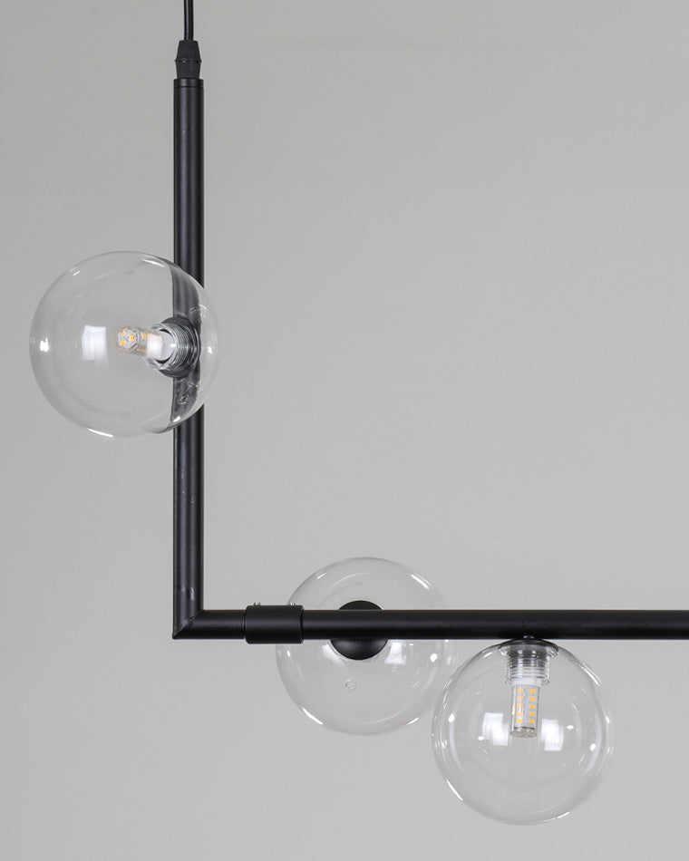 Olverai Linear Glass Globe Chandelier