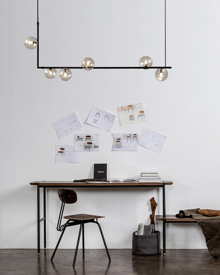 Olverai Linear Glass Globe Chandelier