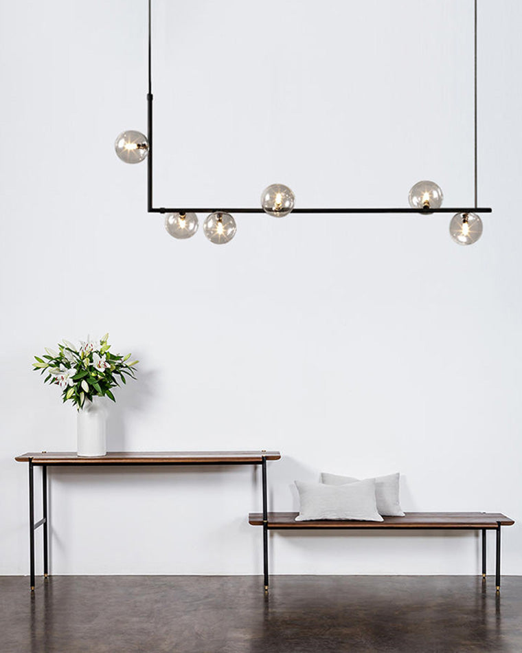 Olverai Linear Glass Globe Chandelier