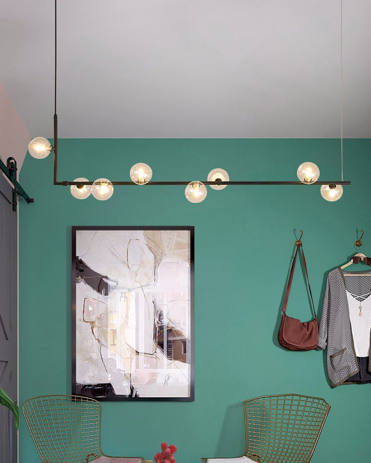 Olverai Linear Glass Globe Chandelier