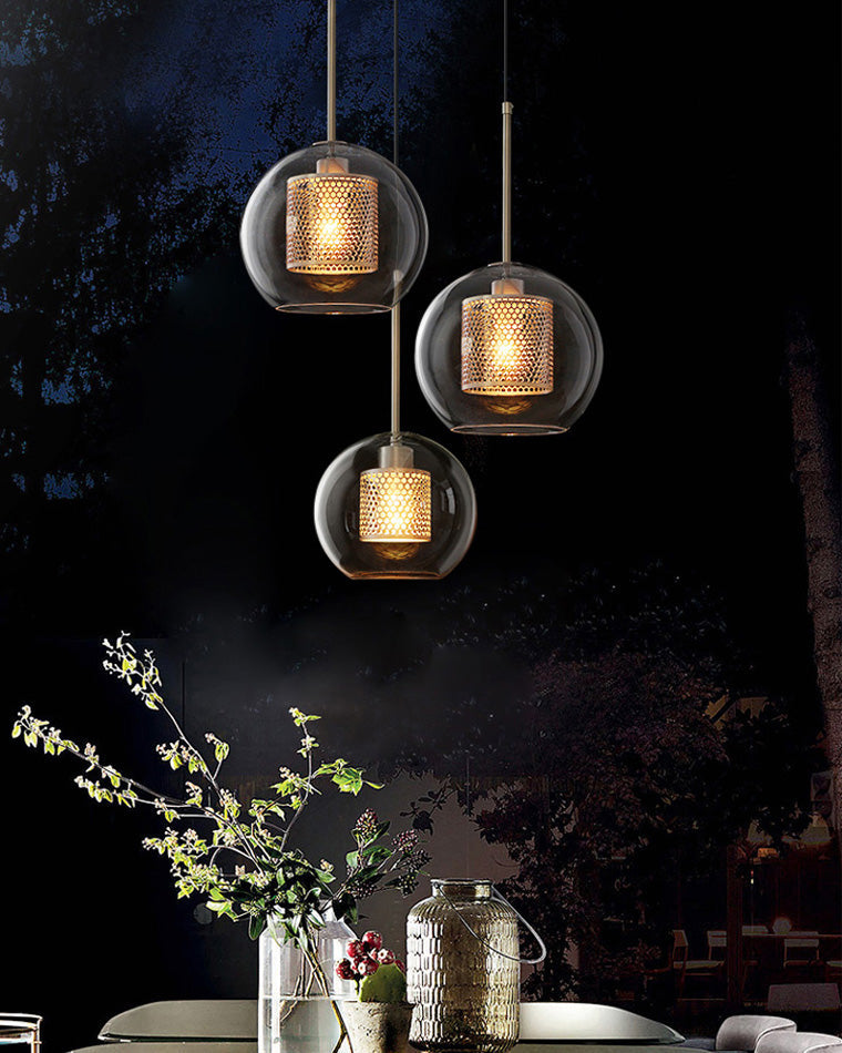 Olverai Elegant Round/Cylinder Glass Pendant Light