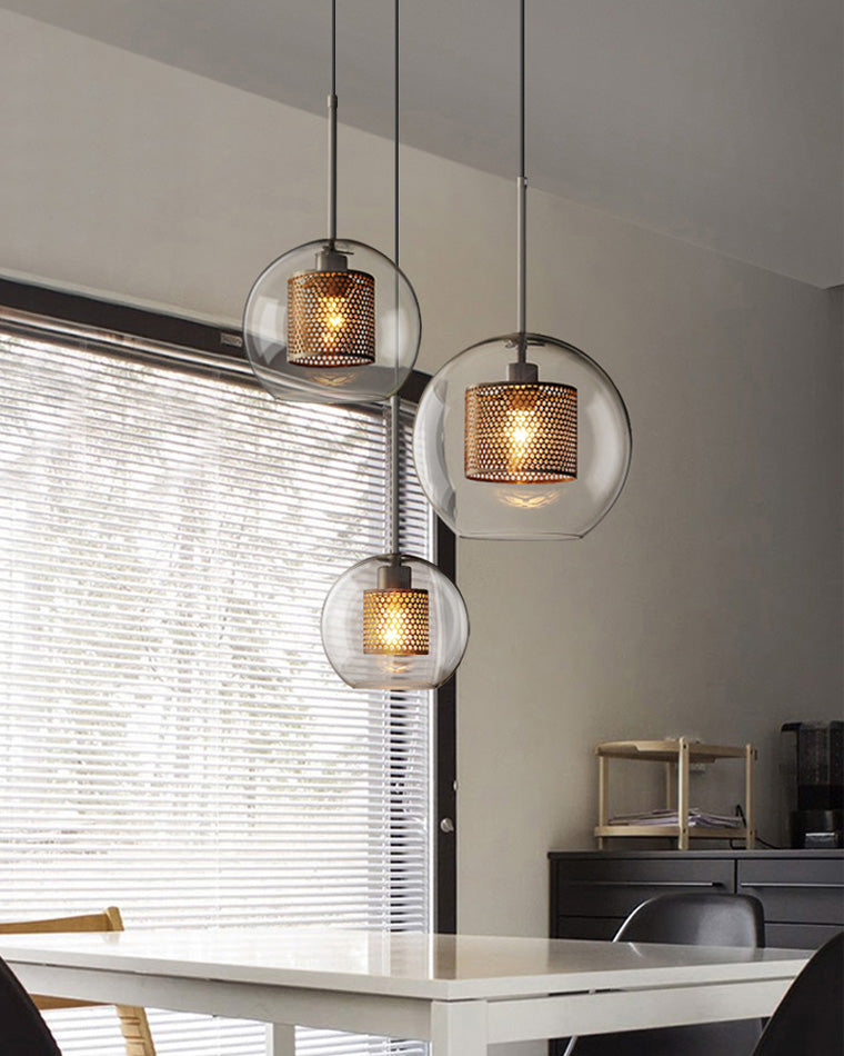 Olverai Elegant Round/Cylinder Glass Pendant Light