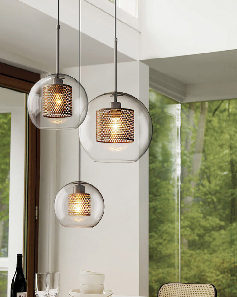 Olverai Elegant Round/Cylinder Glass Pendant Light