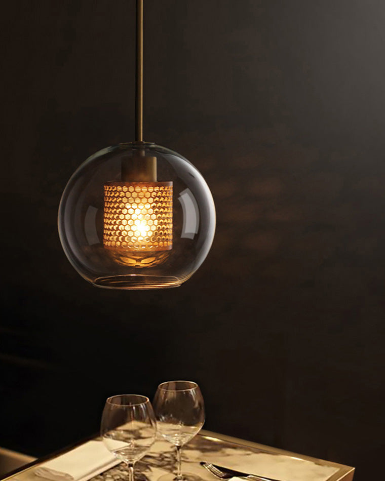 Olverai Elegant Round/Cylinder Glass Pendant Light