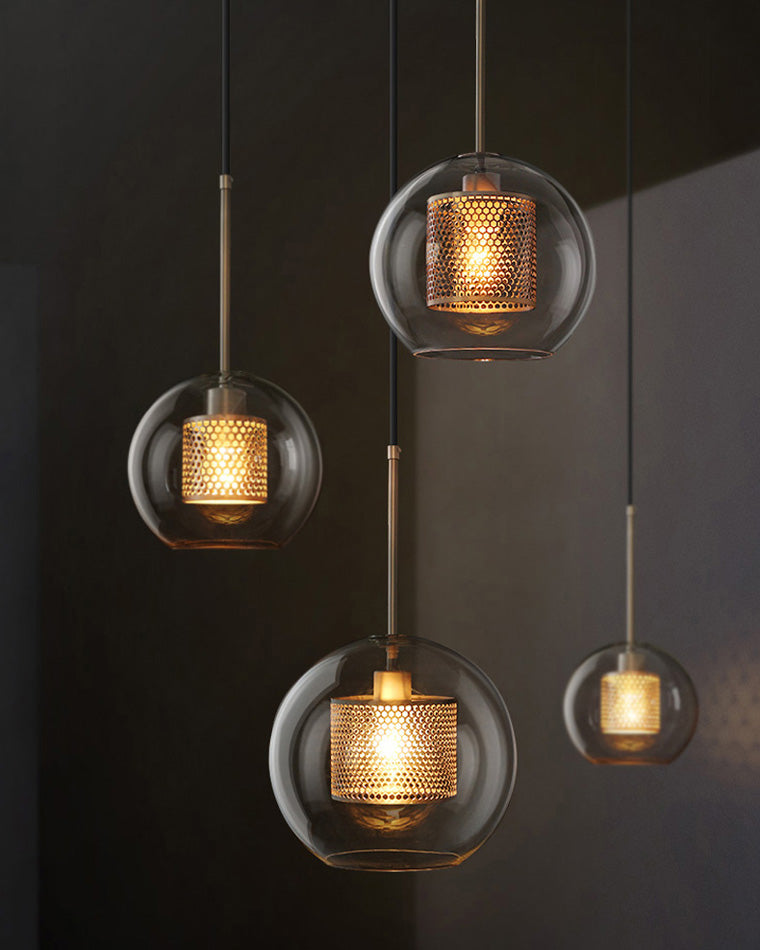 Olverai Elegant Round/Cylinder Glass Pendant Light