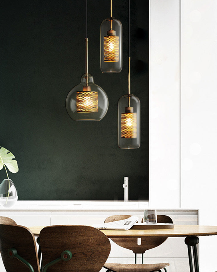 Olverai Elegant Round/Cylinder Glass Pendant Light