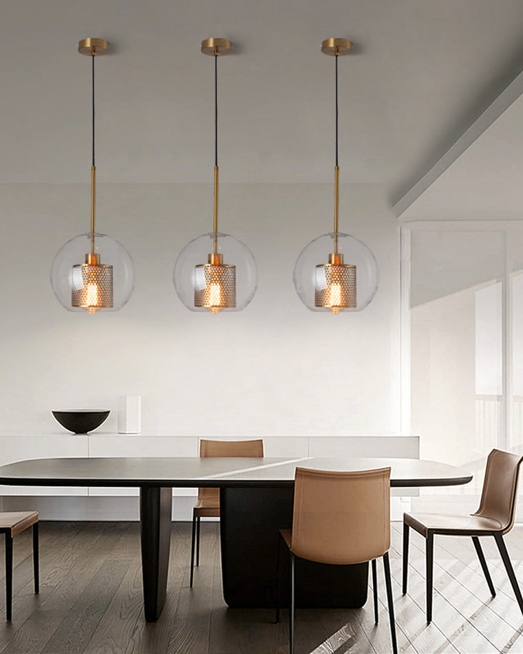 Olverai Elegant Round/Cylinder Glass Pendant Light