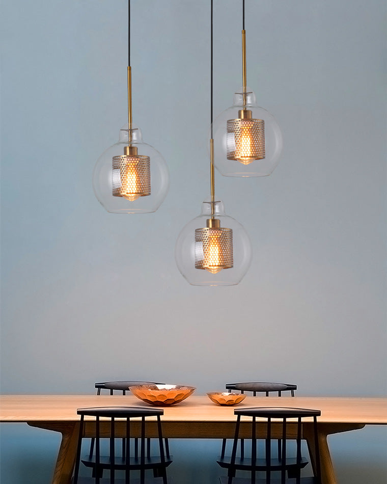 Olverai Elegant Round/Cylinder Glass Pendant Light