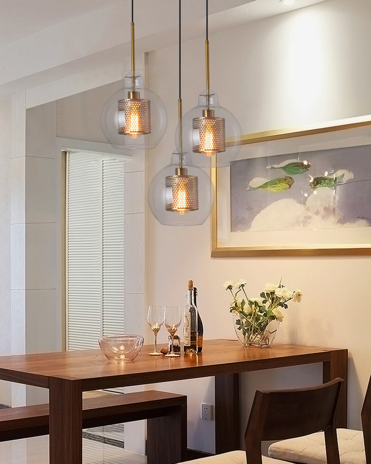 Olverai Elegant Round/Cylinder Glass Pendant Light