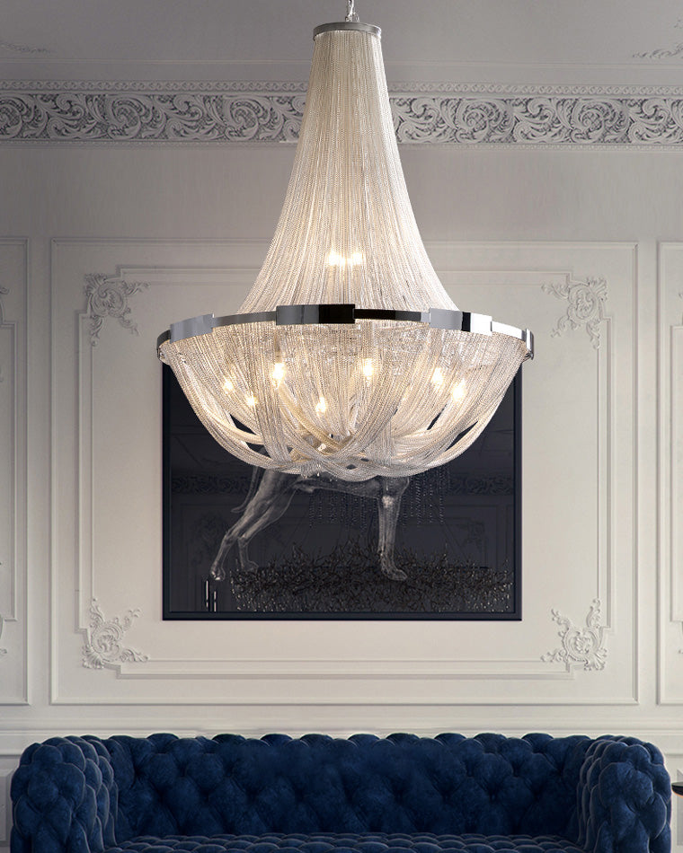 Olverai Tassel Silver Empire Chandelier