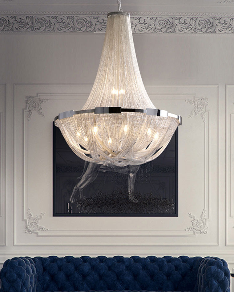 Olverai Tassel Silver Empire Chandelier