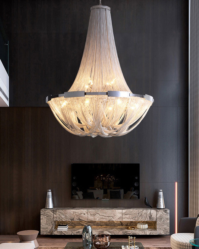 Olverai Tassel Silver Empire Chandelier